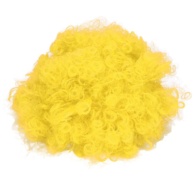 Adult Innovative Color Party Wig Halloween Interesting Headgear for Circus Troup FootballYellow
