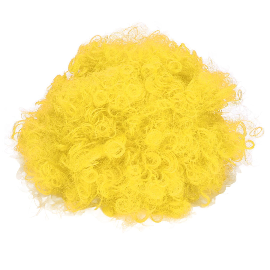 Adult Innovative Color Party Wig Halloween Interesting Headgear for Circus Troup FootballYellow