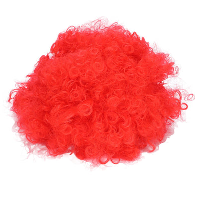 Adult Innovative Color Party Wig Halloween Interesting Headgear for Circus Troup FootballRed