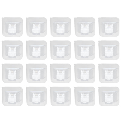 20Pcs Seamless Towel Rod Hook Curtain Rod Hook Fixing Clip for Home Party Gardening