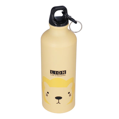 Kids Water Bottle Cute Cartoon 500ml Aluminum Insulated Water Bottle Sport Water JugYellow Lion