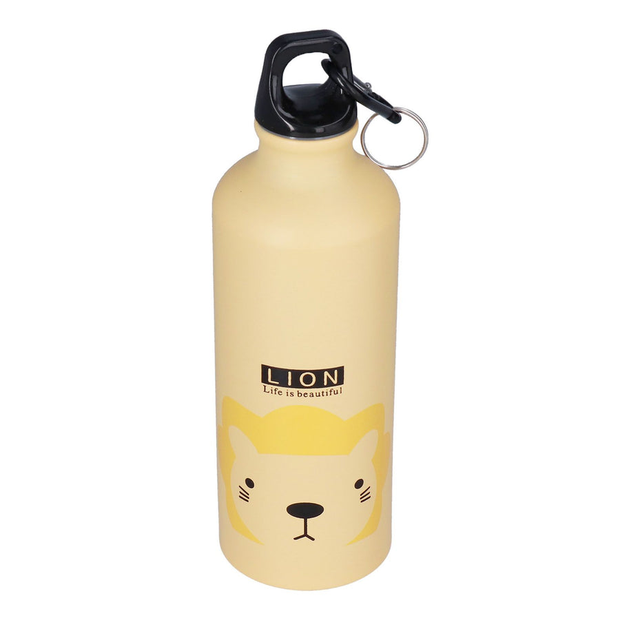Kids Water Bottle Cute Cartoon 500ml Aluminum Insulated Water Bottle Sport Water JugYellow Lion