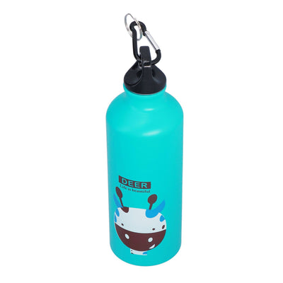 Kids Water Bottle Cute Cartoon 500ml Aluminum Insulated Water Bottle Sport Water JugGreen Deer