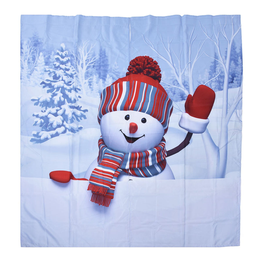 Digital Printing Blackout Curtain Snowman Pattern Blind Shade Window Drapes for Bedroom Living Room150x166cm Christmas Style 4