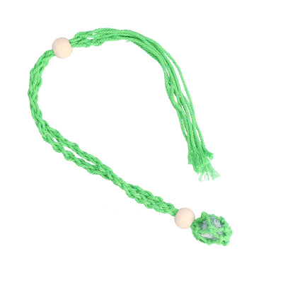 3pcs Net Bag Necklace Empty Stone Holder Rope Replacement Adjustable Necklace Cord for Crystals Quartz Stone HolderGreen