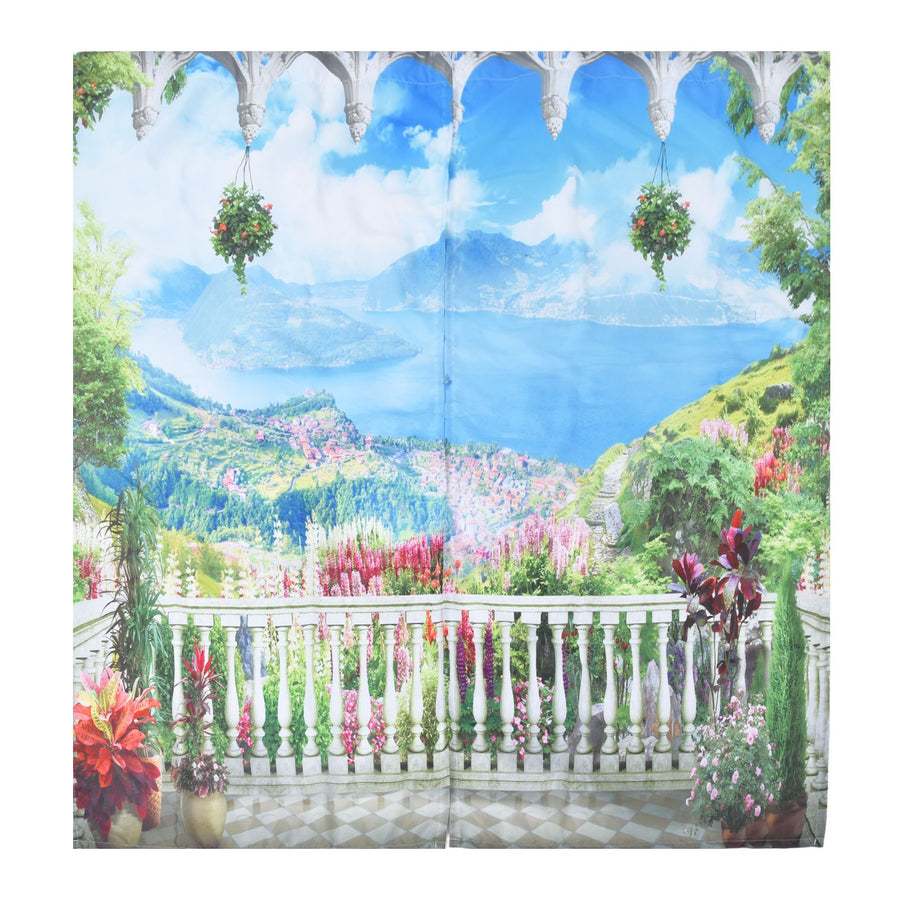Polyester Fiber Window Curtain Innovative Digital Printing Hanging Blackout Curtain for Home Use150x166cm / 59.1x65.4in Type 24