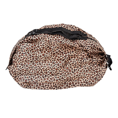 Stylish Reusable Shopping Bag Oxford Cloth Portable Foldable High Capacity Shoulder Bag Waterproof ToteLeopard Print