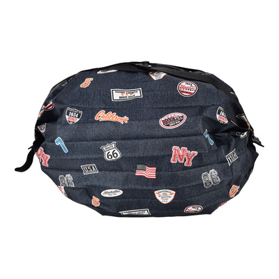 Stylish Shopping Backpacks Foldable Reusable Eco Friendly Grocery Bags for Shopping TravelNavy Blue