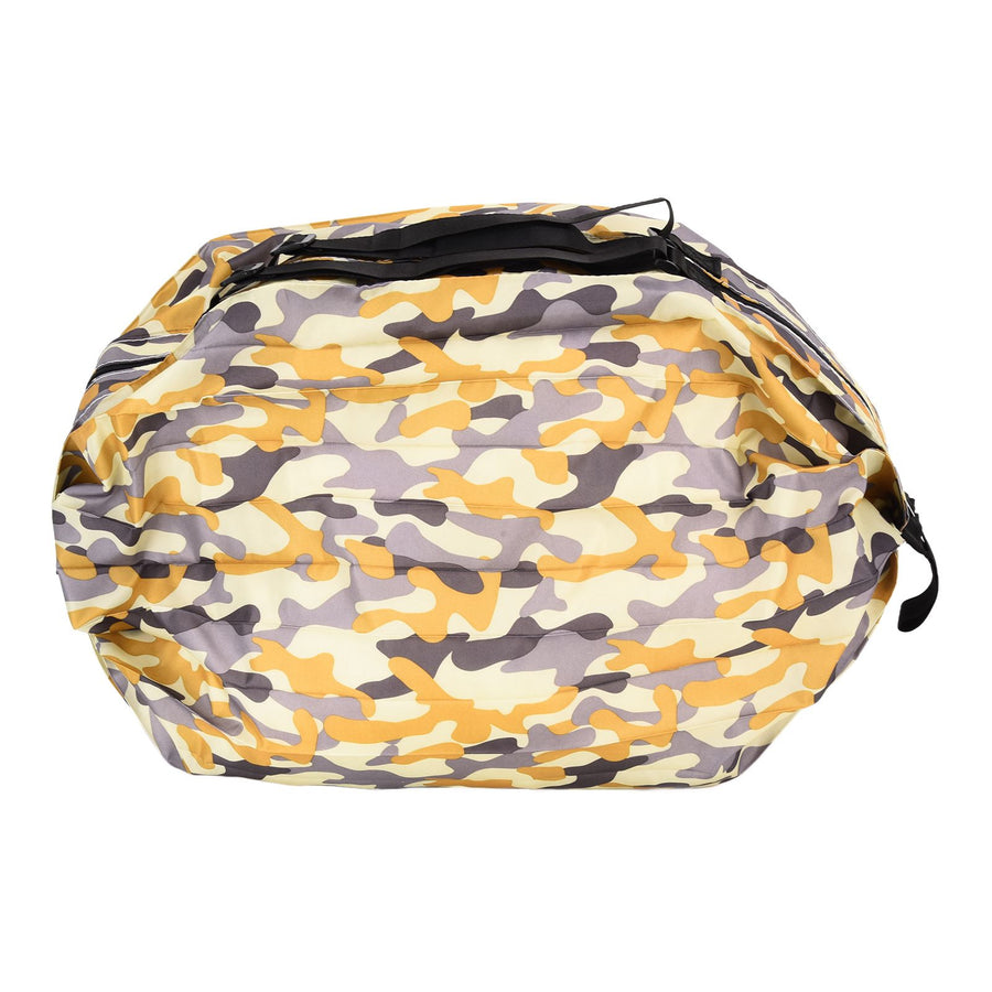 High Capacity Storage Bag Travel Single Shoulder Waterproof Shopping Bag Portable Folding Storage BagYellow Camouflage