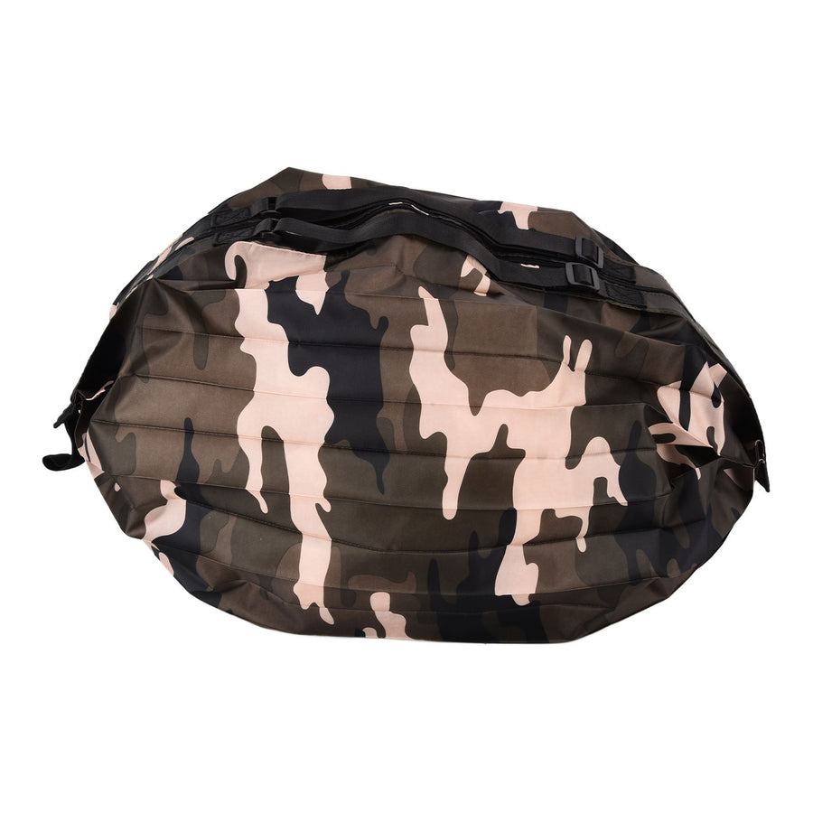 High Capacity Storage Bag Travel Single Shoulder Waterproof Shopping Bag Portable Folding Storage BagCamouflage Green
