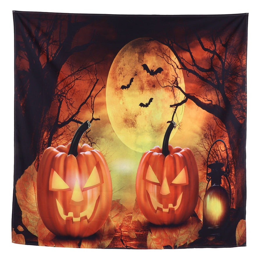 Halloween Tapestry Wall Hanging Mat Carpet Background Decoration Home Party Photo Studio Supplies150x150cm / 59.1x59.1in