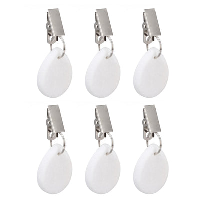 6Pcs Tablecloth Weights Marble Stainless Steel Small Size Waterproof Rustproof Durable Clip On Weights for Party PicnicOval