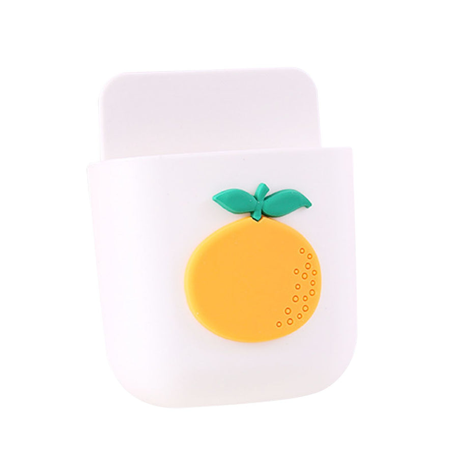 Cartoon Storage Box Wall Mounted Storage Container Cute Phone Storage Box for Home Decoration(White Orange Pattern )