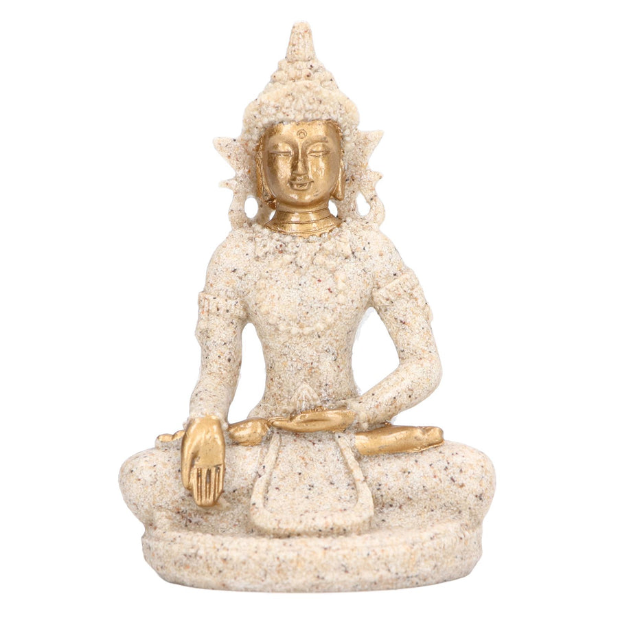 Buddha Statue Artisan Craftsmanship Clear Engraving Strong Frost Resistance Resin Meditating Buddha Statue for Hallway8135