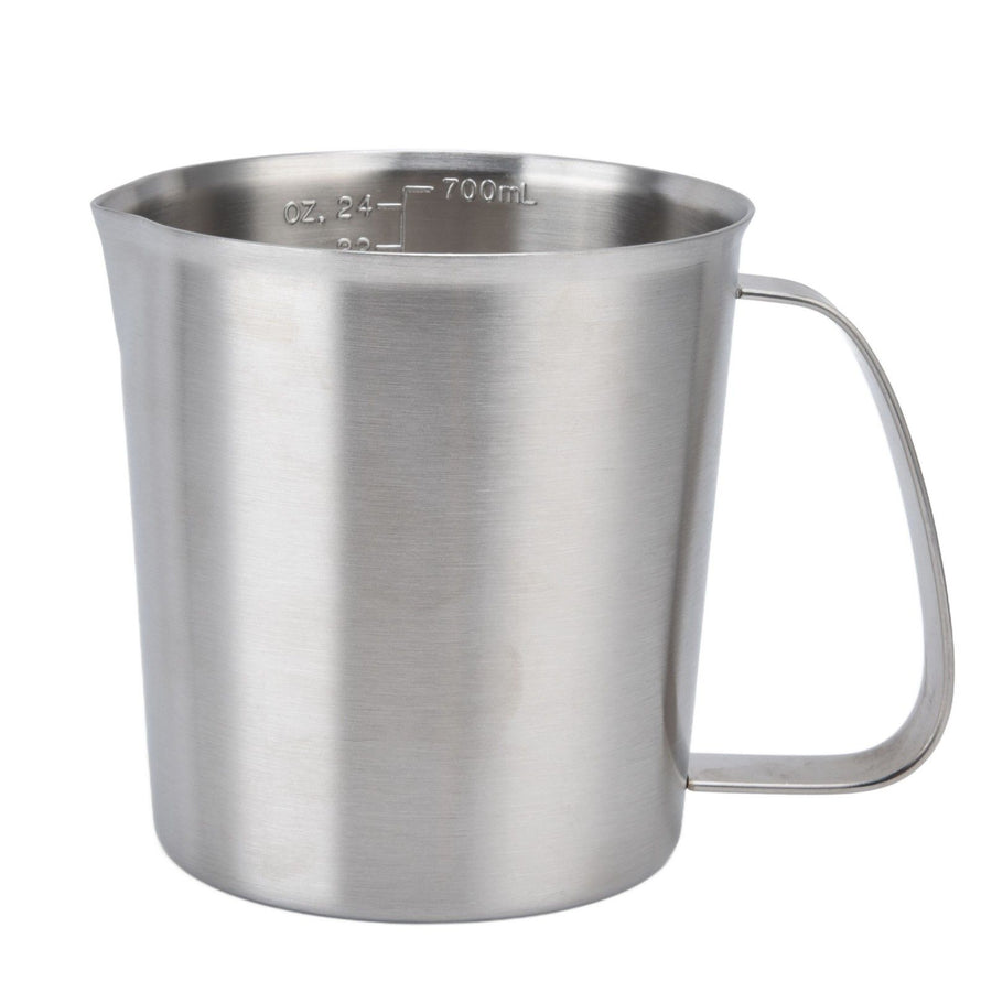 Measuring Cup 304 Stainless Steel CorrosionResistant Coffee Milk Frothing Cup with Scale for Home Coffee Shop(700ML )