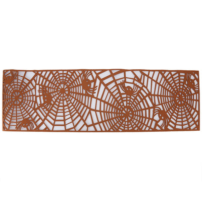 Rectangle Shape Tablecloth Hollow Out Table Runner for Wedding Household DecorationsBrown