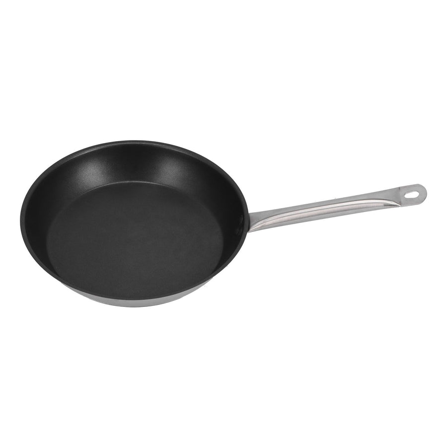 Stainless Steel Frying Pan Non‑Stick Stir‑Fry Pan Omelet Pancake Maker with Single Handle300x50mm