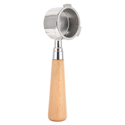 Coffee Bottomless Portafilter Stainless Steel Filter Holder Basket Replacement Tool Coffee Machine Accessory51mm Beech