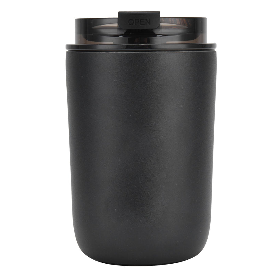 280ml Coffee Cup Household Portable Large Capacity Silicone Stainless Steel Vacuum Flask for Birthday GiftBlack