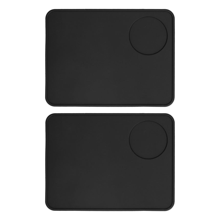 2 Pcs Coffee Tamper Mat Anti Slip Silicone Coffee Powder Tamping Pad for Home Kitchen Bar