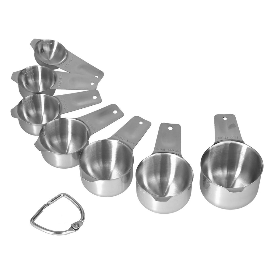 7Pcs/Set Stainless Steel Measuring Cup Measuring Spoon with Scale Baking Tool for Home Kitchen