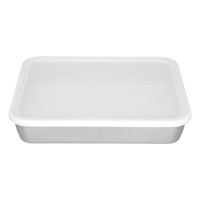 Stainless Steel Baking Tray Deep Flat Non Stick Baking Pan Food Storage Box with CoverM