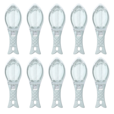 10Pcs Fish Scale Remover Portable Hand Held Hangable Compact Efficient Fish Scaler Brush for Kitchen Restaurant