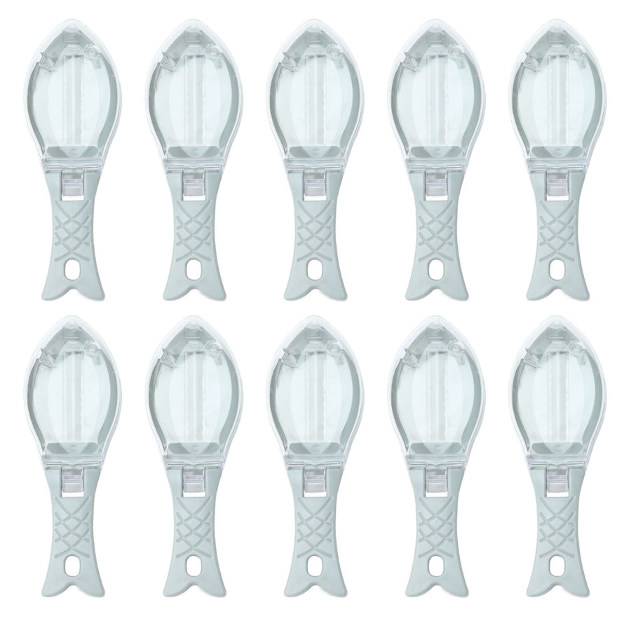 10Pcs Fish Scale Remover Portable Hand Held Hangable Compact Efficient Fish Scaler Brush for Kitchen Restaurant