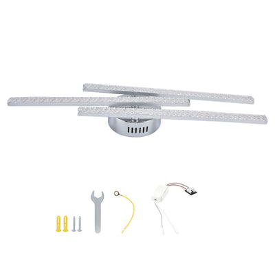 3‑Strips LED Ceiling Lamp Modern Ceiling‑Mounted Light Living Room Bedroom Decoration AC85‑265VWhite Light