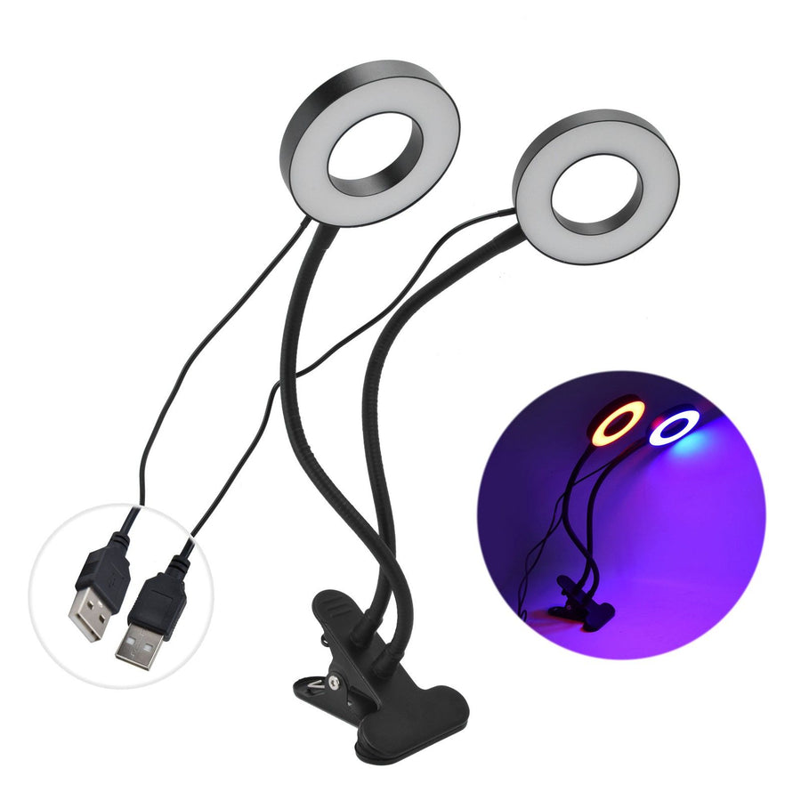 LED Grow Light Double‑End 360° Adjustable USB Powered Indoor Gooseneck Plant Grow Lamp for Greenhouse Office