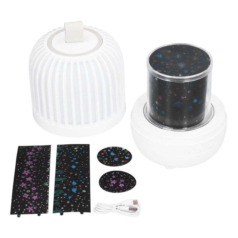 Star LED Projector Lamp USB Charging Rotatable Music Projection Light for Kids Home