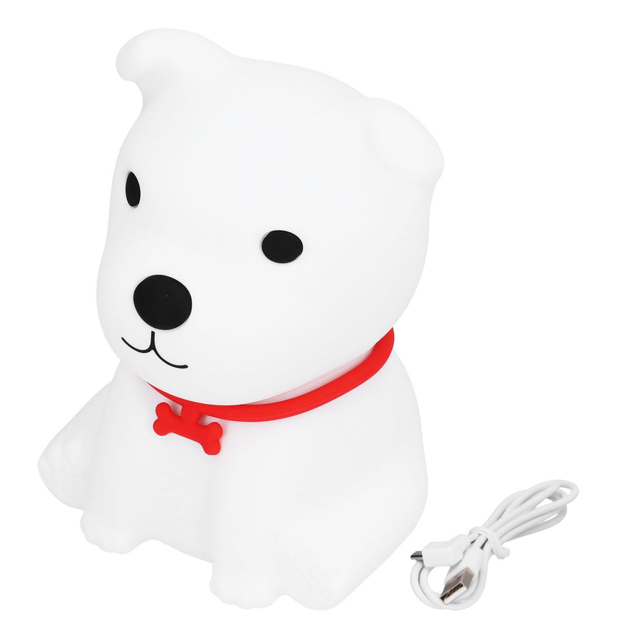Cute Dog Shaped Silicone Lamp Kids Night Light Portable Bedside Light for Baby Sleeping Nursery USB Charging