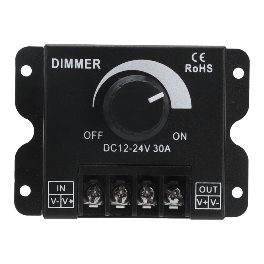 30A LED Dimmer PWM Unicolor Single Channel Adjustable Dimming Controller DC 12V‑24V