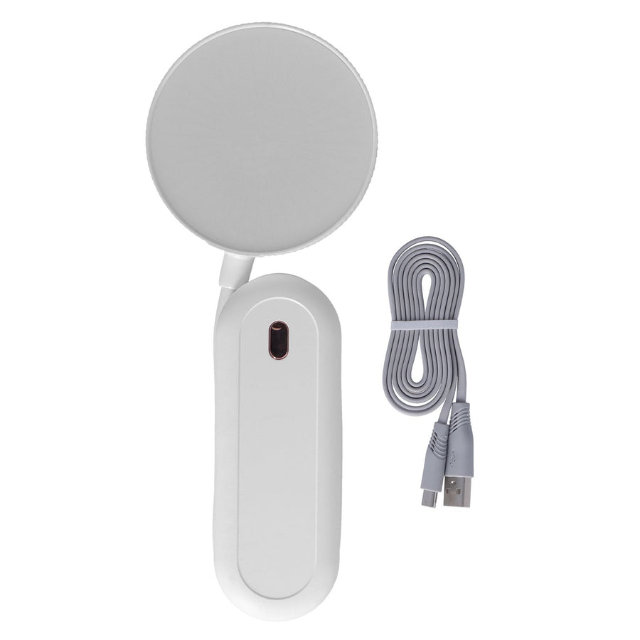 LED Desk Lamp with Gooseneck Night Light 3 Color Stepless Dimming Foldable Eye Protection Lamp USB ChargingWhite