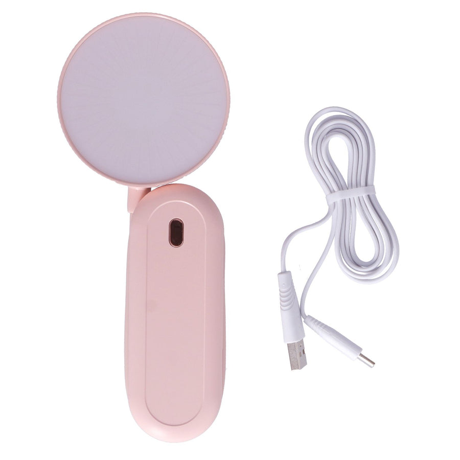 LED Desk Lamp with Gooseneck Night Light 3 Color Stepless Dimming Foldable Eye Protection Lamp USB ChargingPink