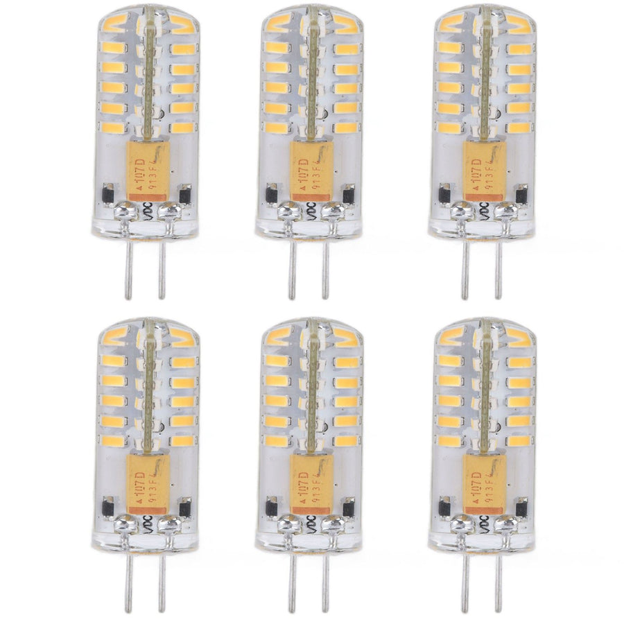 6Pcs LED Bulb Easy Install Light Transmission Uniform Light Output Color Bulb for Party Home 12VWarm White