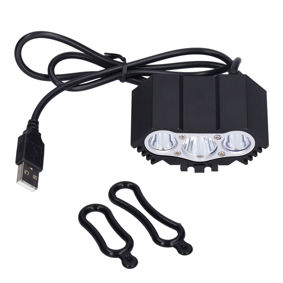 Bicycle Light 3LED High Brightness Mountain Bike Front Light USB Powered Bike Headlight for Night Riding