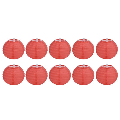 4 Inch Red Paper Lanterns Decorative Round Chinese Lanterns for Birthday Weddings