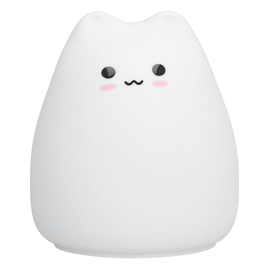 LED Tap Lamp Cat Shaped 7 Colors Changing Silicone Night Light for Home Bedroom Children's Room