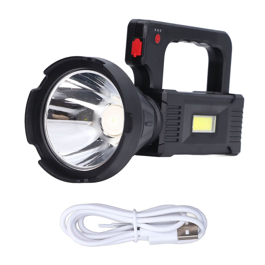 Spotlight Flashlight USB Charging Dual Light Source Smart Battery Display Multi Speed Mode Flash Light