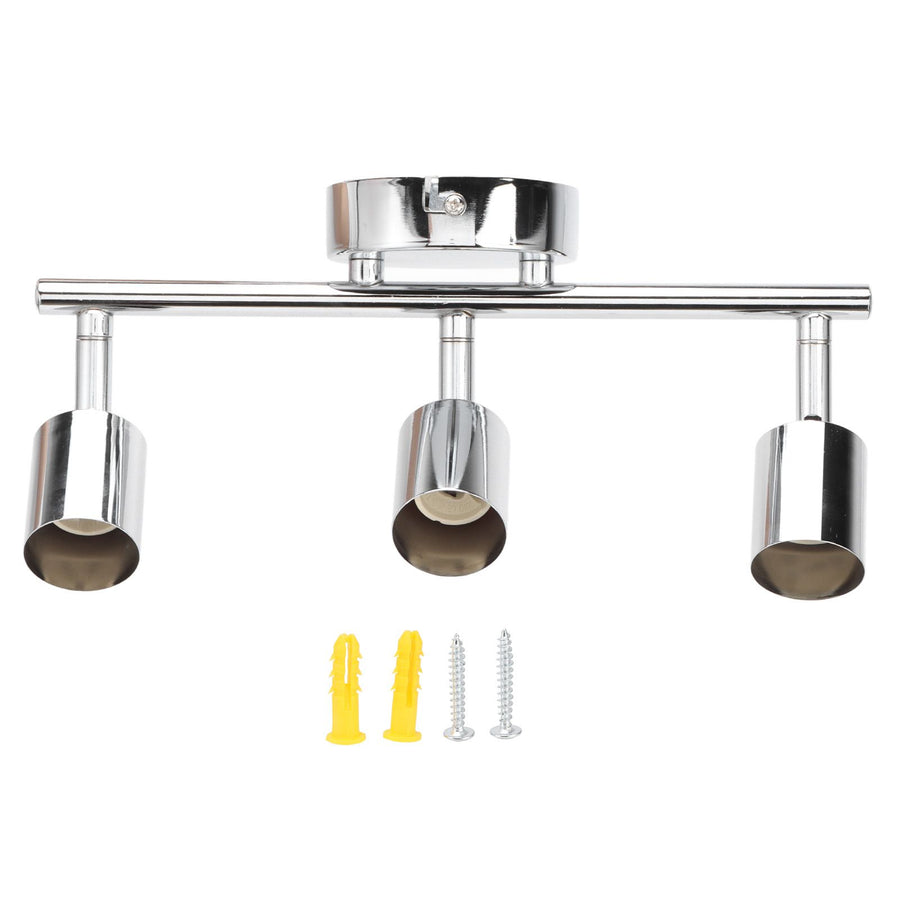 3 LED Track Light Base Adjustable Flexibly Rotatable 3 Way Ceiling Spotlight Base for Bedroom Dining Living Room Mall