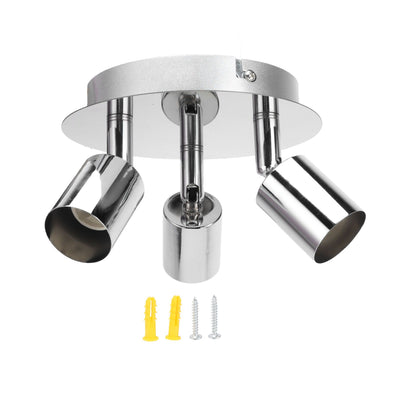Lamp Holder 3 Head Circle Shape Modern Simple GU10 Base Flexible Rotation Light Holder for Bedroom 85‑265V