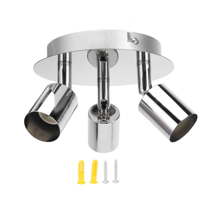 Lamp Holder 3 Head Circle Shape Modern Simple GU10 Base Flexible Rotation Light Holder for Bedroom 85‑265V