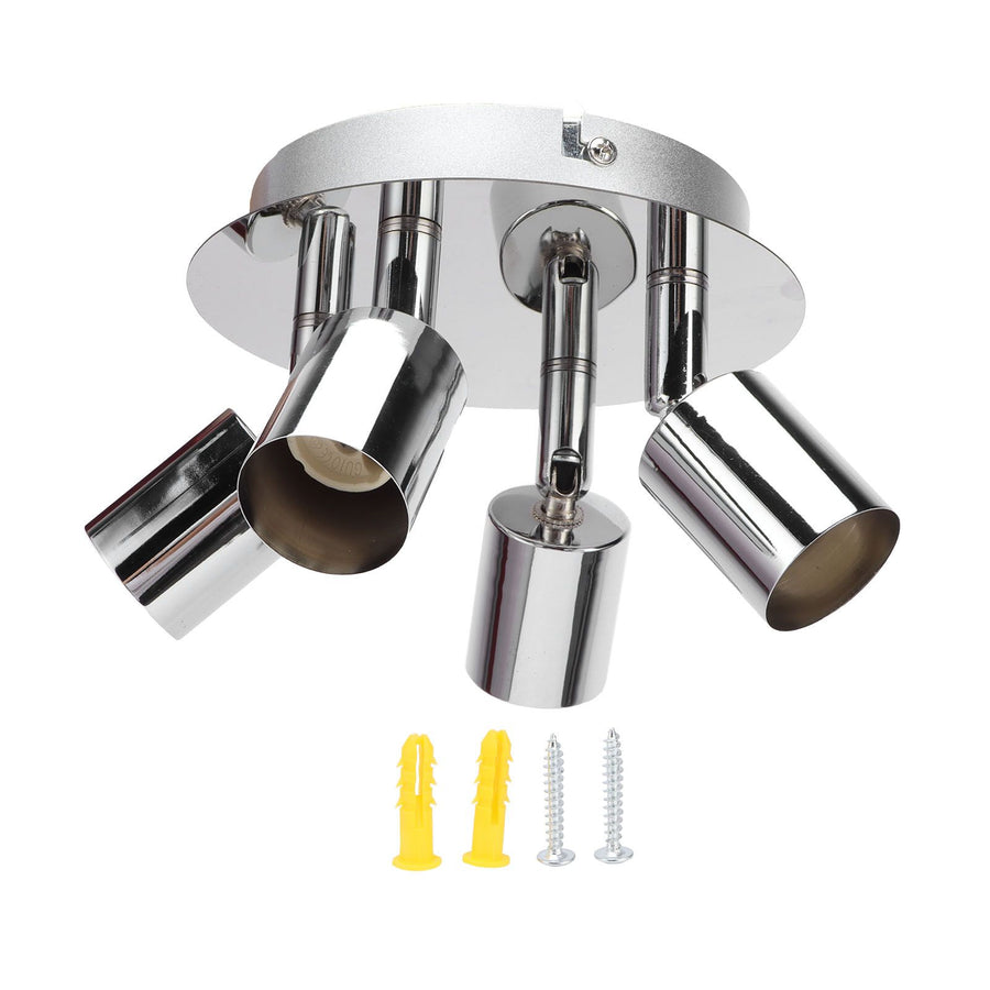 GU10 Lamp Holder 4 Head Ceiling Light Base Adjustable Lamp Holder for Bedroom Kitchen 85‑265V
