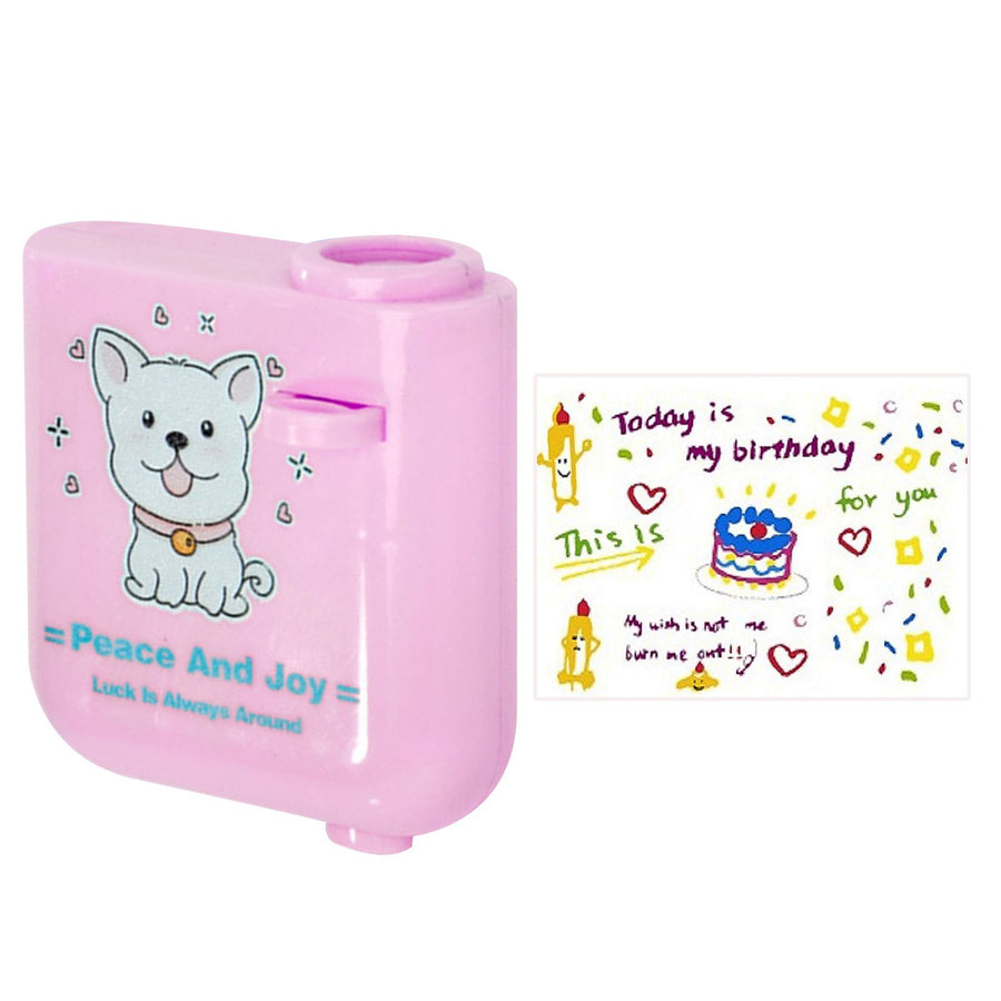 Happy Birthday Projector Mini Birthday Projection Lamp Portable Kids Projection Light for HouseholdSquare 1 Pink