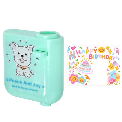 Happy Birthday Projector Mini Birthday Projection Lamp Portable Kids Projection Light for HouseholdSquare 3 Green