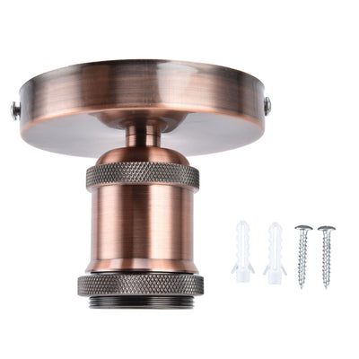 Vintage E26 E27 Lamp Socket Ceiling Lamp Holder with Accessories for Kitchen Bedroom Living Room 100‑240VAntique Red