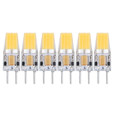 6PCS GY6.35 Bulb 5W AC DC12V COB Light Bulb Energy Saving Silicone Ceiling Lamp Bulb for Living Room