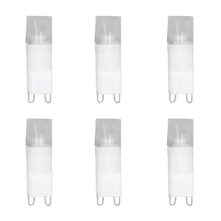 6pcs G9 LED Bulb Energy Saving General Standard Interface 360° Heat Dissipation Cold White Light Bulbs 220V 2W