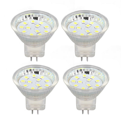4PCS MR11 12LED Light Bulb 2W 300LM Spot Light Bulb Double Pin Base Landscape Light BulbCold White 6000K